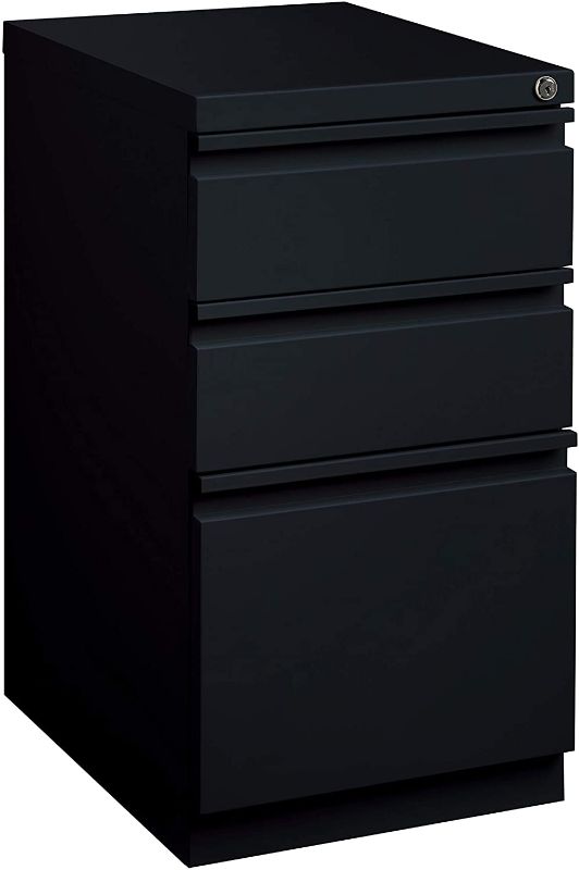 Photo 1 of Pro Series Three Drawer Mobile Pedestal File Cabinet, Black, 20 inches deep
