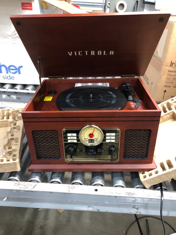 Photo 2 of Victrola Nostalgic 6-in-1 Bluetooth Record Player and Multimedia Center with Built-in Speakers - 3-Speed Turntable