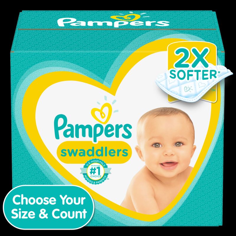 Photo 1 of Pampers Swaddlers Diapers, Soft and Absorbent, Size 3, 168 Ct