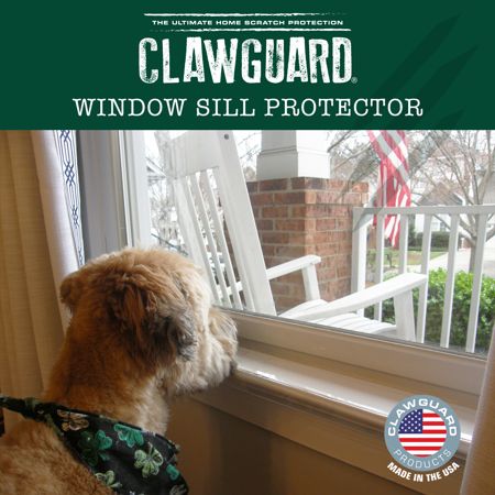 Photo 1 of CLAWGUARD Window Sill Protector - Strong Transparent Protection from Dog and Cat Scratching, Chewing, Slobbering and Clawing on Window Sills. Keep Paw
