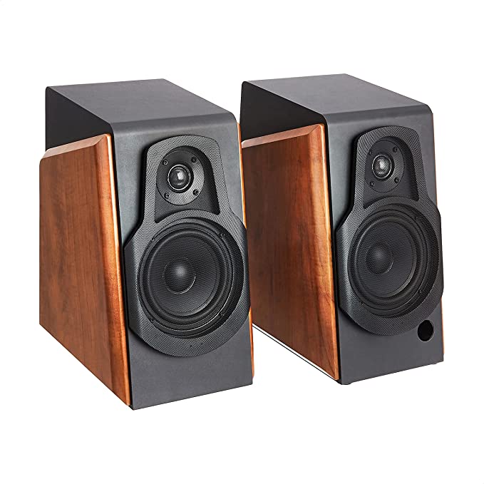 Photo 1 of Amazon Basics Bookshelf Speakers with Active Speaker, 80W, 20-20KHz