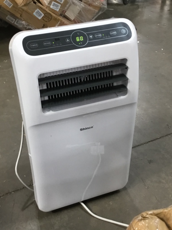 Photo 2 of Shinco 10,000 BTU Portable Air Conditioners with Built-in Dehumidifier Function, Fan Mode, Quiet AC Unit Cools Rooms to 300 sq.ft, LED Display, Remote Control, Complete Window Mount Exhaust Kit tested and functions
