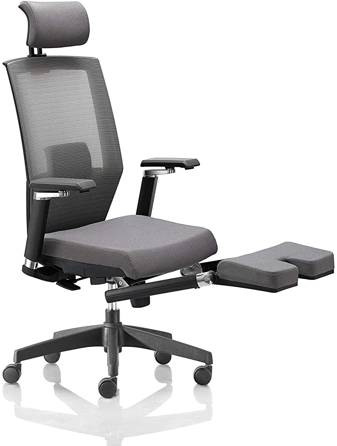 Photo 1 of AMILZ Ergonomic Office Chair, Adjustable Chair with Lumbar Support, High Back Breathable Mesh, Thick Cushion Seat, Adjustable Headrest, Armrests and Seat, Footrest with Soft Cushion