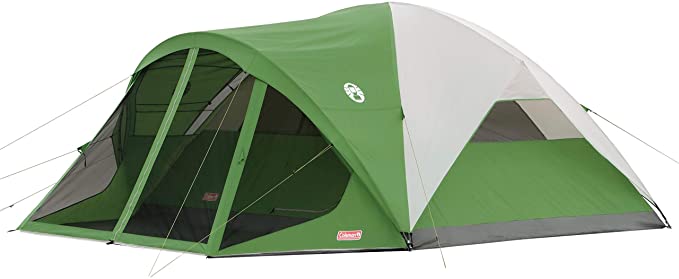 Photo 1 of Coleman Evanston 8-Person Dome Tent with Screen Room, 2 Rooms, Green