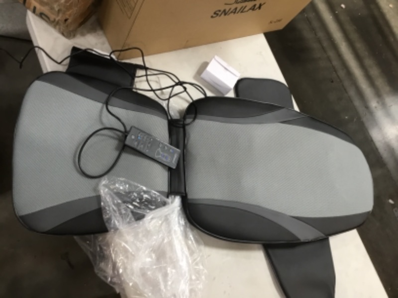 Photo 2 of Snailax Shiatsu Massage Cushion with Heat Massage Chair Pad Kneading Back Massager for Home Office Seat use SL-256 TESTED AND FUNCTIONS