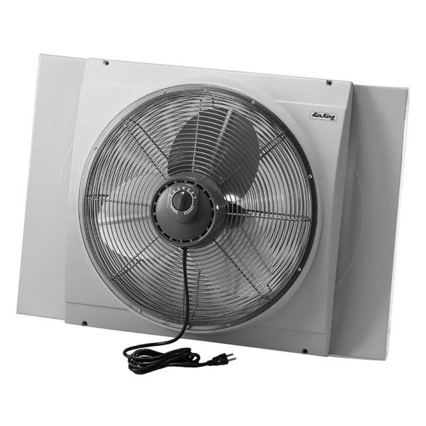 Photo 1 of Air King 20 Inch Blades Whole House 120V 3 Speed Window Fan, Gray 9166
