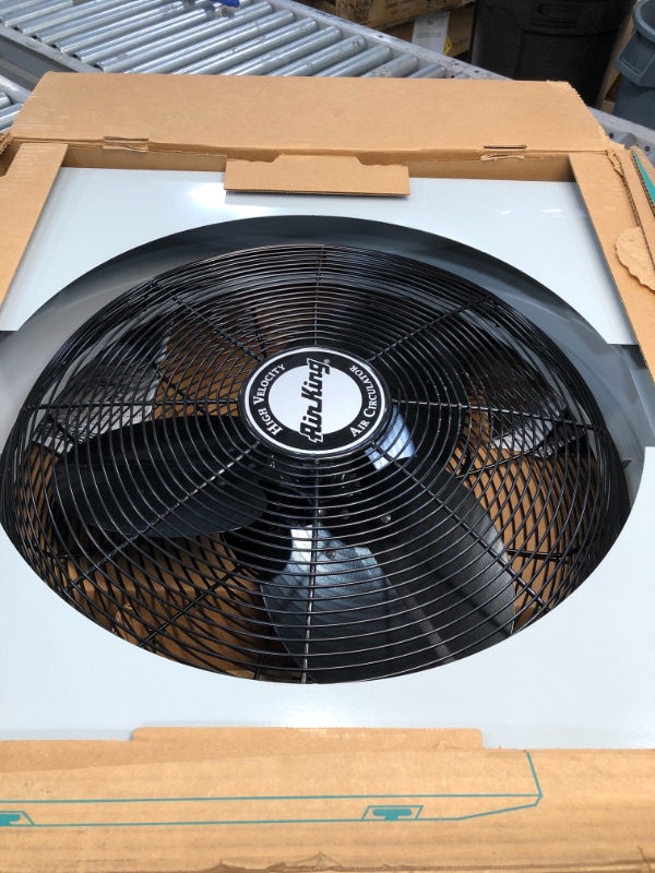 Photo 2 of Air King 20 Inch Blades Whole House 120V 3 Speed Window Fan, Gray 9166
