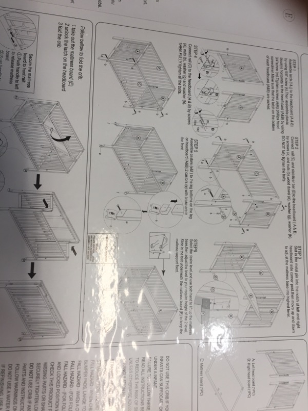 Photo 4 of Dream on Me Quinn Full-Size Folding Crib I Removable Wheels I Modern Nursey I Adjustable Mattress Support I Patent Folding System in Olive
*PREVIOUSLY OPENED*