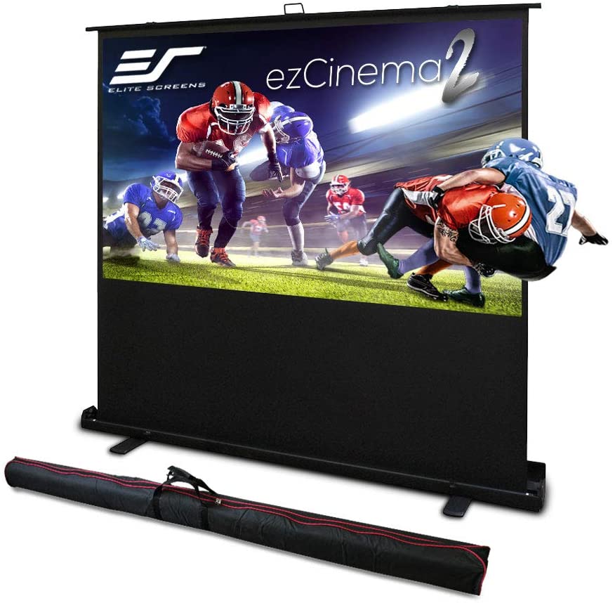 Photo 1 of Elite Screens ezCinema 2, 110-inch 16:10 Portable Manual Floor Pull Up Scissor Back Projector Screen
