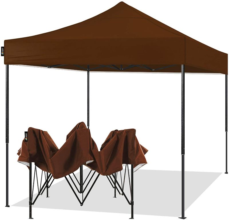 Photo 1 of 10X10 POP UP CANOPY BROWN
--UNKNOWN MODEL-- 