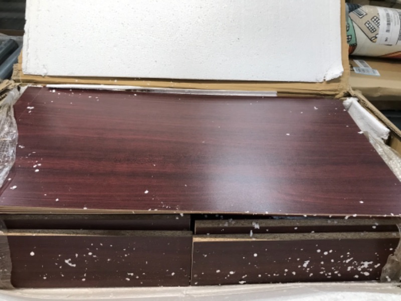 Photo 1 of HODEDAH IMPORT 7 Drawer Jumbo Chest with Additional Door Mahogany BOX 2 OF 2 
--INCOMPLETE-- MISSING BOX 1 OF 2-- 