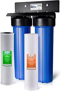 Photo 1 of iSpring WGB22B 2-Stage Whole House Water Filtration System Big Blue with 20” x 4.5” Fine Sediment and Carbon Block Filters - box 1 only