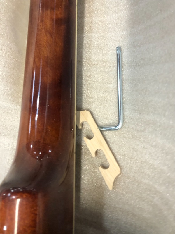 Photo 1 of 5-String Geared Tunable Banjo with White Jade Tune Pegs and Rosewood Fretboard Polished Rich Wood Finish Maplewood Bridge Stand and Truss Rod Adjustment Tool- Pyle PBJ60