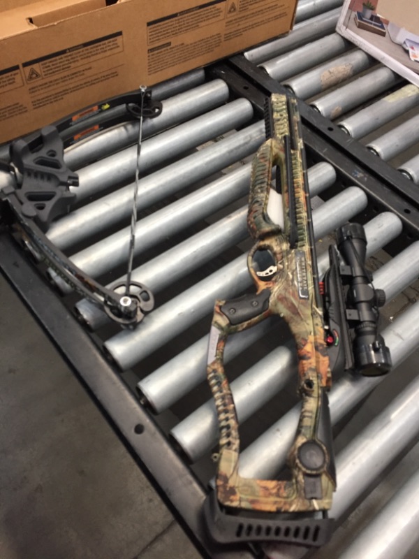 Photo 9 of BARNETT Whitetail Hunter II Crossbow | Shoots 350 FPS | Includes 4x32 Scope, Rope Cocking Device, Light Weight Quiver & Two 20 Inch Headhunter Arrows
