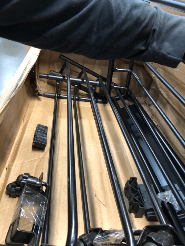 Photo 3 of 7BLACKSMITHS Black Roof Rack Cargo Basket Carrier Rack with 64" x 39" x 6'' Universal Extension Car Top Luggage Holder SUV Truck Cars
