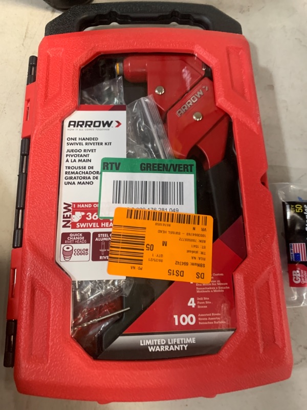 Photo 2 of Arrow RT187SHK 1-Handed Swivel Riveter Kit