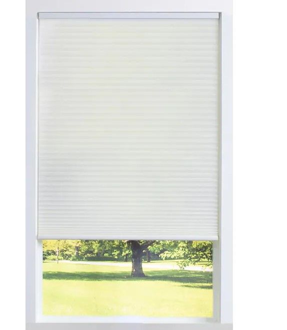 Photo 1 of allen + roth 47-in x 48-in White Light Filtering Cordless Cellular Shade