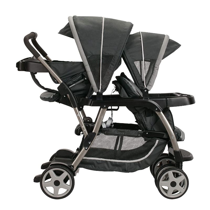 Photo 1 of Graco Ready2Grow LX Stroller | 12 Riding Options | Accepts 2 Graco SnugRide Infant Car Seats, Glacier