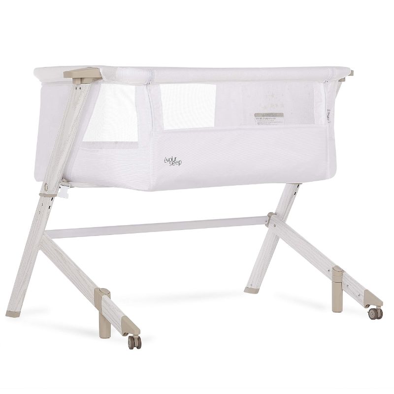 Photo 1 of Evolur Stellar Bassinet and Bed Side Sleeper, White
