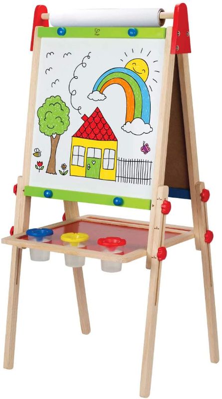 Photo 1 of Award Winning Hape All-in-One Wooden Kid's Art Easel with Paper Roll and Accessories Cream, L: 18.9, W: 15.9, H: 41.8 inch
