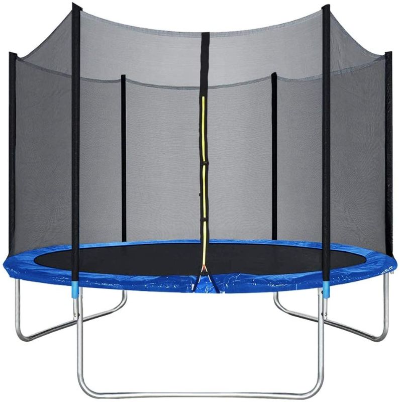 Photo 1 of 10FT 12FT Trampoline with Safety Enclosure Net - ASTM Approved,Combo Bounce Jump Outdoor Fitness Trampoline PVC Spring Cover Padding Exercise Trampoline for Kids and Adults
