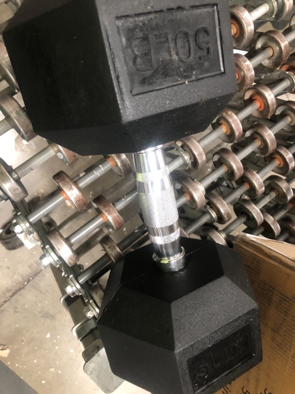 Photo 1 of Sporzon! Rubber Encased Hex Dumbbell in Pairs or Singles