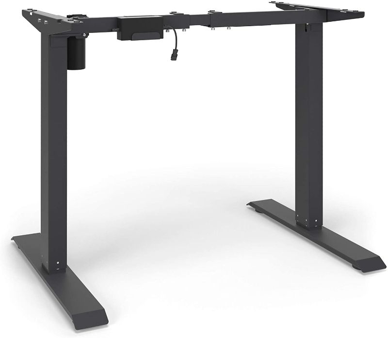 Photo 1 of HON Basyx Commercial-Grade Single Motor Electric Height Adjustable, Standing Desk Base, 28" to 47" High, Black
