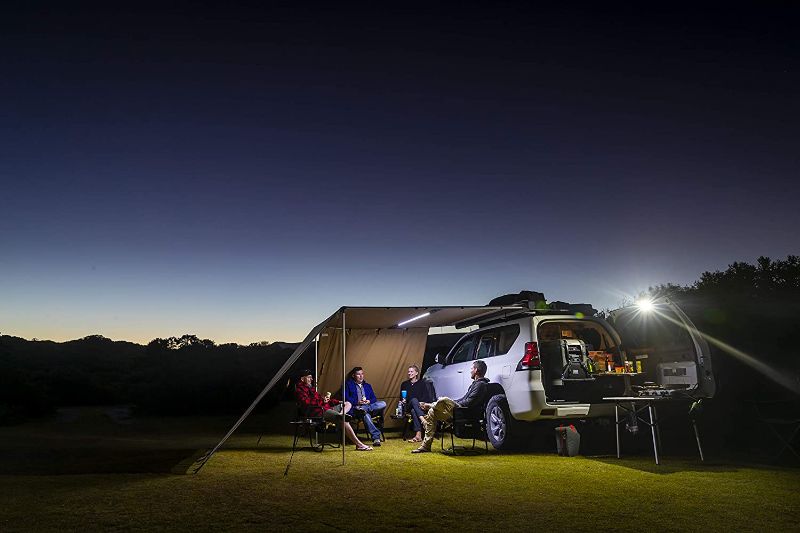 Photo 1 of ARB 4x4 Accessories 814410 Retractable Awning with Led Light Strip Included 2500x2500mm 8.2 Feet, Ideal for Camping, Roadtrips, Outdoor Trips, Travel, Expeditions, RV, Camper, 4x4 and SUV
