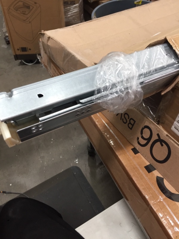 Photo 2 of 10 Pair 18" Undermount Drawer Slides Soft Close Full Extension Drawer Rails, Mounting Screws and Adjustable Locking Device Included, 85 lb Load Capacity, Zinc Plated Cold Rolled Steel
