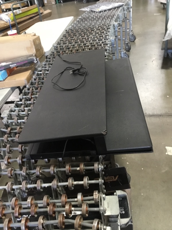 Photo 1 of Flexpro Power 32 Inch Electric Standing Desk - Electric Height-Adjustable Stand up Desk by Award Winning Stand Steady - Holds 2 Monitors - Easy Quiet Adjustments (Black) (32") MODEL IN STOCK PHOTO MAY BE SLIGHTLY DIFFERENT - SAME BRAND. 
