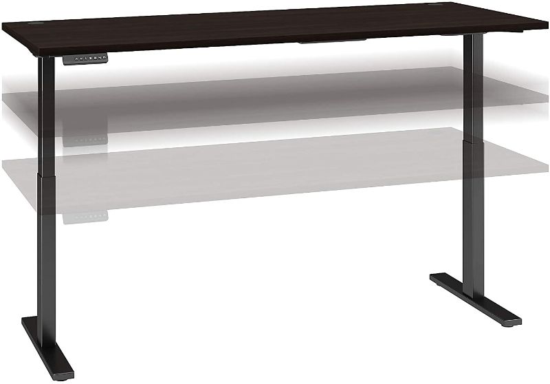 Photo 1 of FRAME ONLY
Bush Business Furniture Move 60 Series Height Adjustable Standing Desk, 72W x 30D, Black Walnut with Black Base
