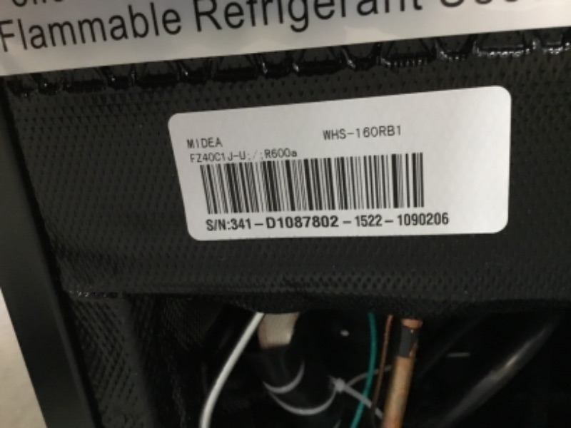 Photo 1 of Midea 4.4 Cu Ft Compact Refrigerator w/ Freezer WHS-160RB1, Black