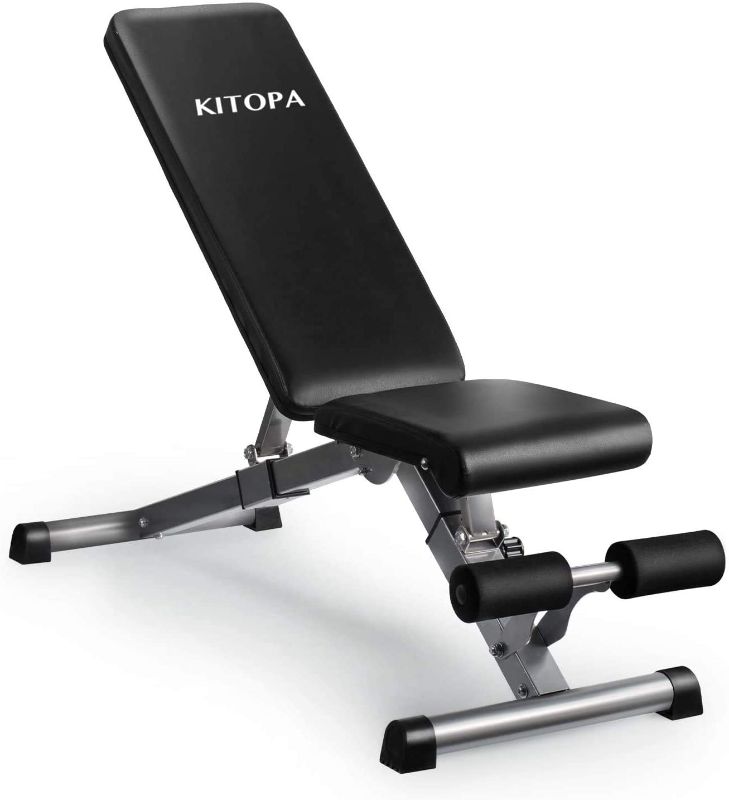 Photo 1 of Adjustable Weight Bench, Kitopa Utility Workout Bench for Home Strength Training, Gym Incline Decline Bench for Full Body Exercise
