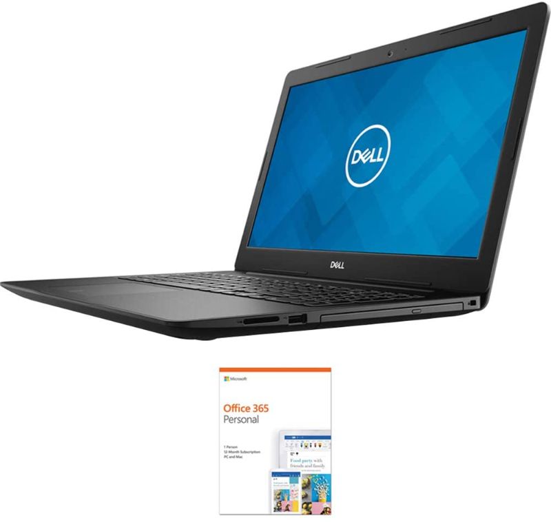 Photo 1 of Dell i3580-5127BLK Inspiron 3000 15 3580 15.6 inch Notebook i5 8265U 8GB 1TB Black Bundle with Microsoft Office 365 Personal 1-Year Subscription for 1 Person TESTED AND FUNCTIONS