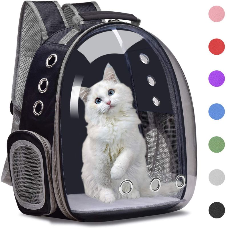 Photo 1 of Cat Backpack Carriers Bag, Dog Backpack, Pet Bubble Backpack for Small Cats Puppies Dogs Bunny, Airline-Approved Ventilate Transparent Capsule Backpack for Travel, Hiking and Outdoor Use