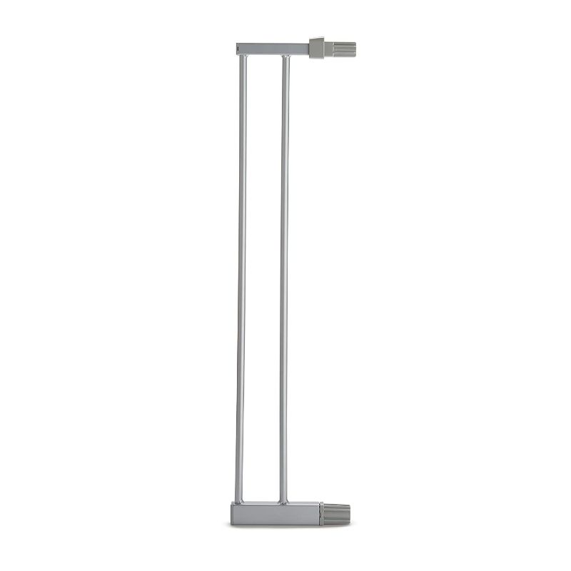 Photo 1 of Munchkin Easy Close Metal Baby Gate Extension, Compatible with Gate Model MK0002-022 in Silver, 5.5 Inch
