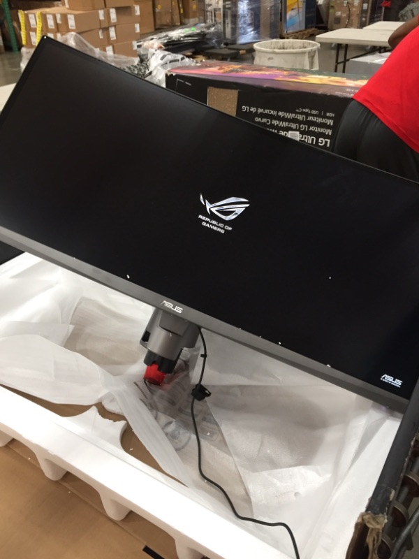 Photo 2 of Asus Rog Swift PG35VQ 35” Curved HDR Gaming Monitor 200Hz (3440 X 1440) 2ms G-Sync Ultimate Eye Care DisplayPort HDMI USB Aura Sync HDR10 Display HDR 1000,Black
