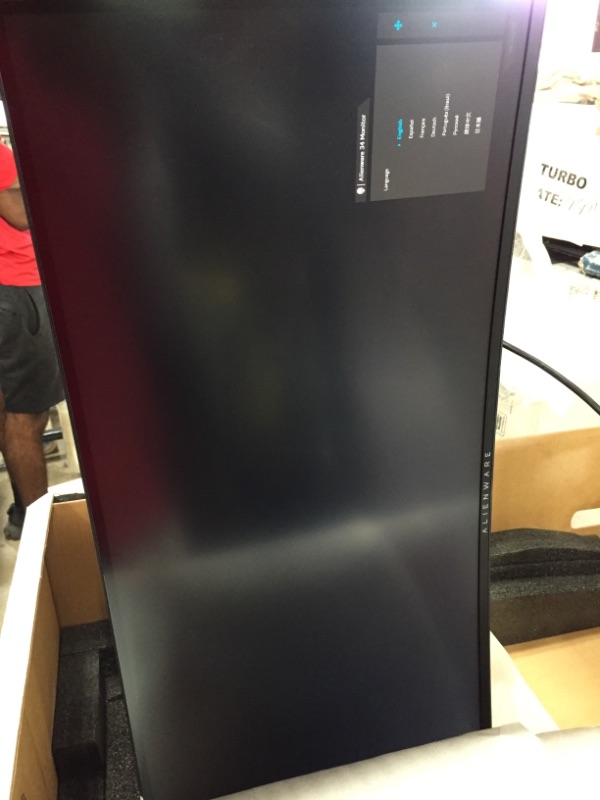 Photo 1 of Alienware 120Hz UltraWide Gaming Monitor 34 Inch Curved Monitor with WQHD (3440 x 1440) Anti-Glare Display, 2ms Response Time, Nvidia G-Sync, Lunar Light - AW3420DW
