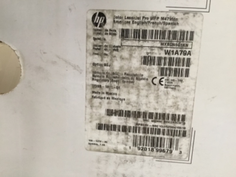 Photo 4 of HP Color Laserjet Pro Multifunction M479fdn Laser Printer with Additional 550-Sheet Feeder Tray (CF404A)
