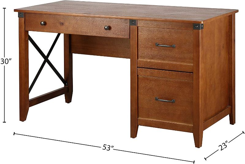 Photo 1 of *SEE notes*
Amazon Brand – Ravenna Home Solid Pine Writing Desk, 53.25"W, Antique Espresso
