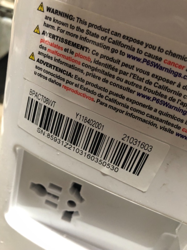 Photo 7 of *MISSING window bracket and drain hose* 
BLACK+DECKER BPACT08WT Portable Air Conditioner with Remote Control, 5,000 BTU DOE (8,000 BTU ASHRAE), Cools Up to 150 Square Feet, White
