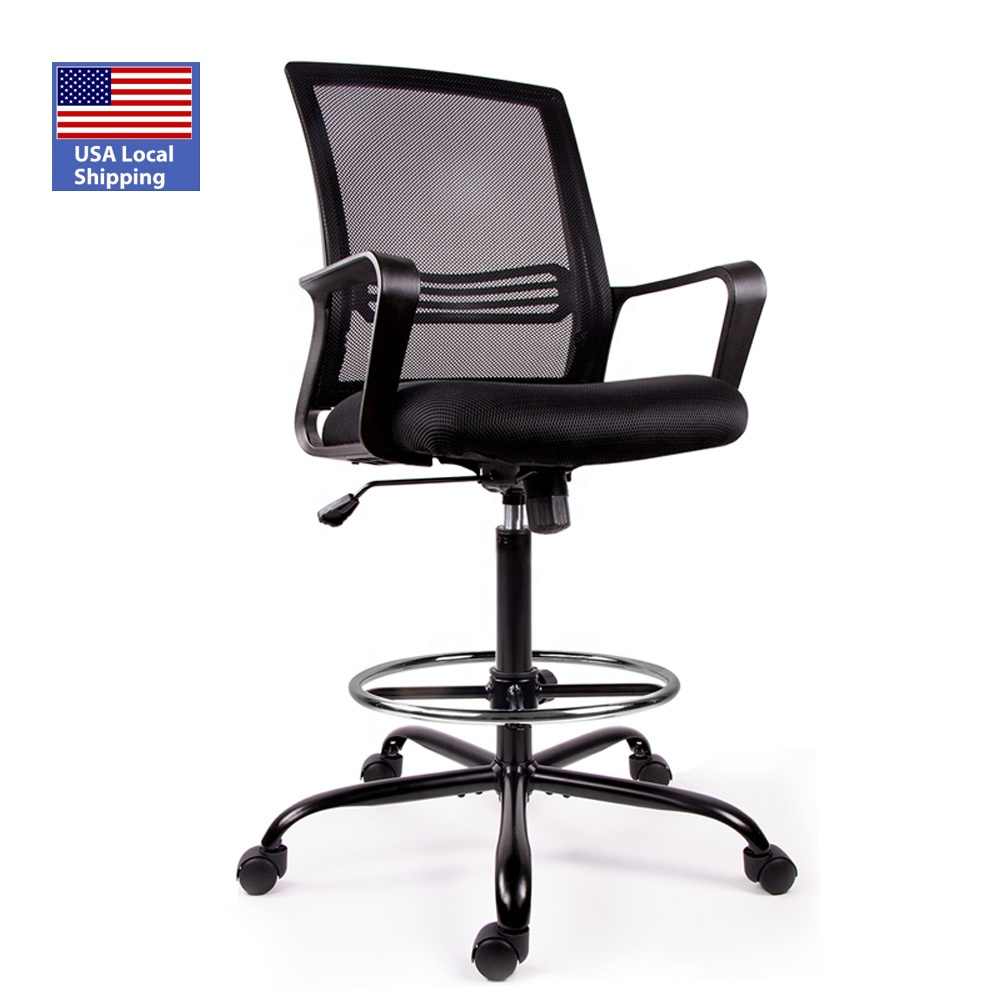 Photo 1 of *USED*
Tall Office Chair for Standing Desk Drafting Mesh Table Chair with Foot Ring
