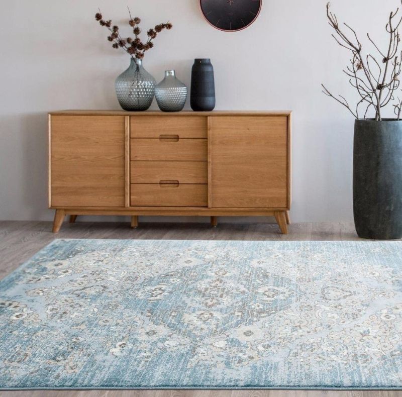 Photo 1 of 4620 Distressed Blue 7'10x10'6 Area Rug Carpet Large New
