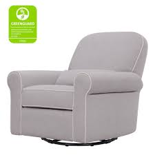 Photo 1 of DaVinci Ruby Recliner and Glider in Grey with Cream Piping