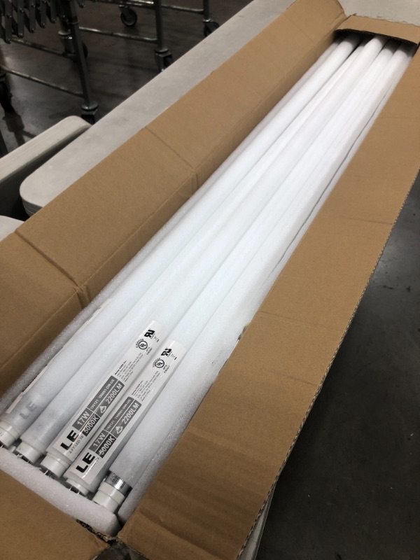 Photo 2 of 4FT LED T8 Tube Lamp (25 Pack) Ballast Bypass Single Ended  17W 5000K Cool White Fluorescent Tube Light Bulb Replacement for Non shunted Fixtures Replaces