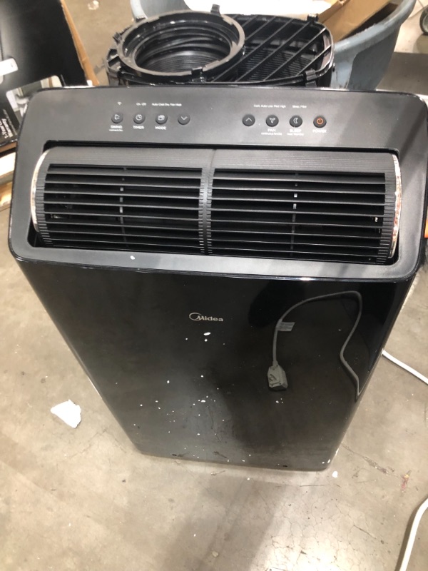 Photo 4 of MIDEA MAP14HS1TBL Duo Ultra Smart HE Inverter Portable Air Conditioner, Dehumidifier, Fan, 14,000 BTU with Heater (12,000 BTU SACC), Black

//TESTED AND NONFUNCTIONAL, PARTS ONLY 