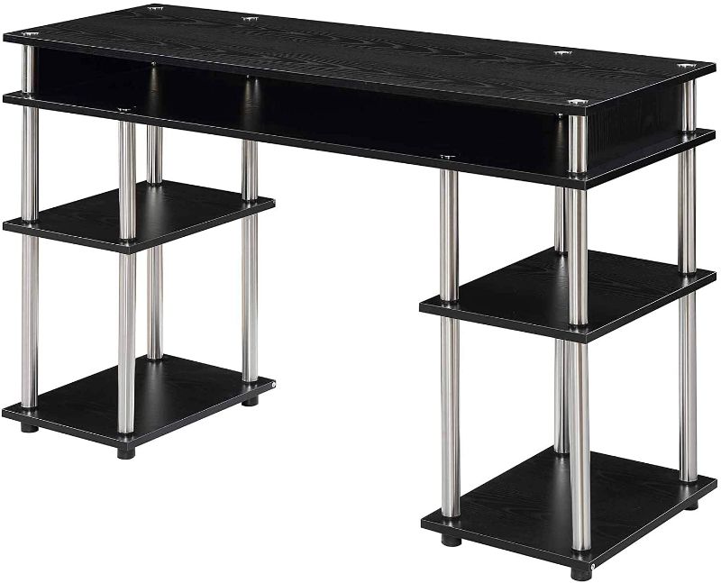 Photo 1 of 
Convenience Concepts Designs2Go No Tools Student Desk with Shelves, Black