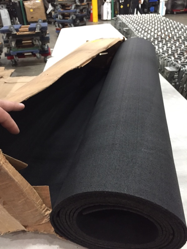 Photo 1 of Black Rubber Flooring Roll for Home Gym, Exercise, and Performance Facilities 4ft wide unknown length 