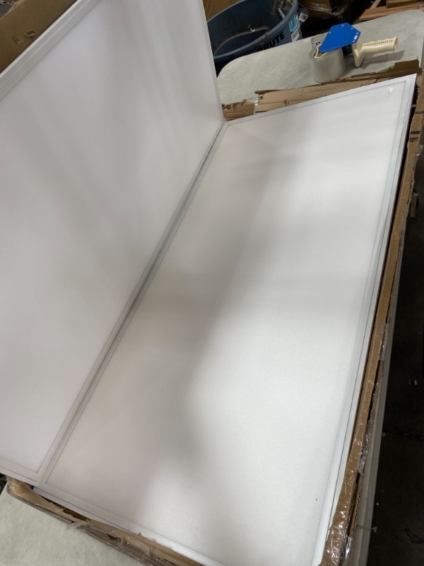 Photo 1 of ASD 2x4 LED Flat Panel Light 5000K (Daylight) 40W=100W Equivalent - 0-10V Dimmable 4677 Lm Edge Lit LED Panel 120-277V Drop Ceiling Light Fixture Indoor Commercial - cULus Listed DLC Certified, 2 Pack
