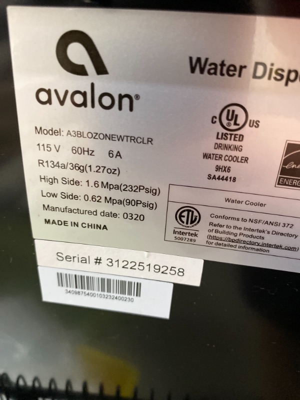 Photo 5 of Avalon Limited Edition Self Cleaning Water Cooler Water Dispenser 3 Temperature
